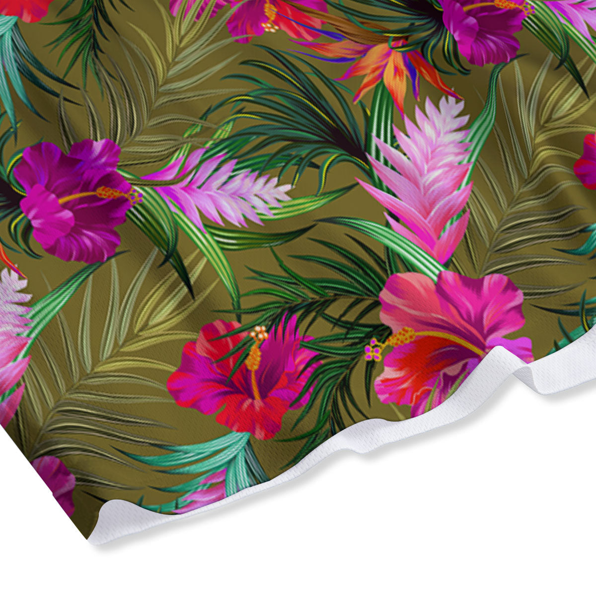 Alstroemeria Purple Pattern Mesh Shorts