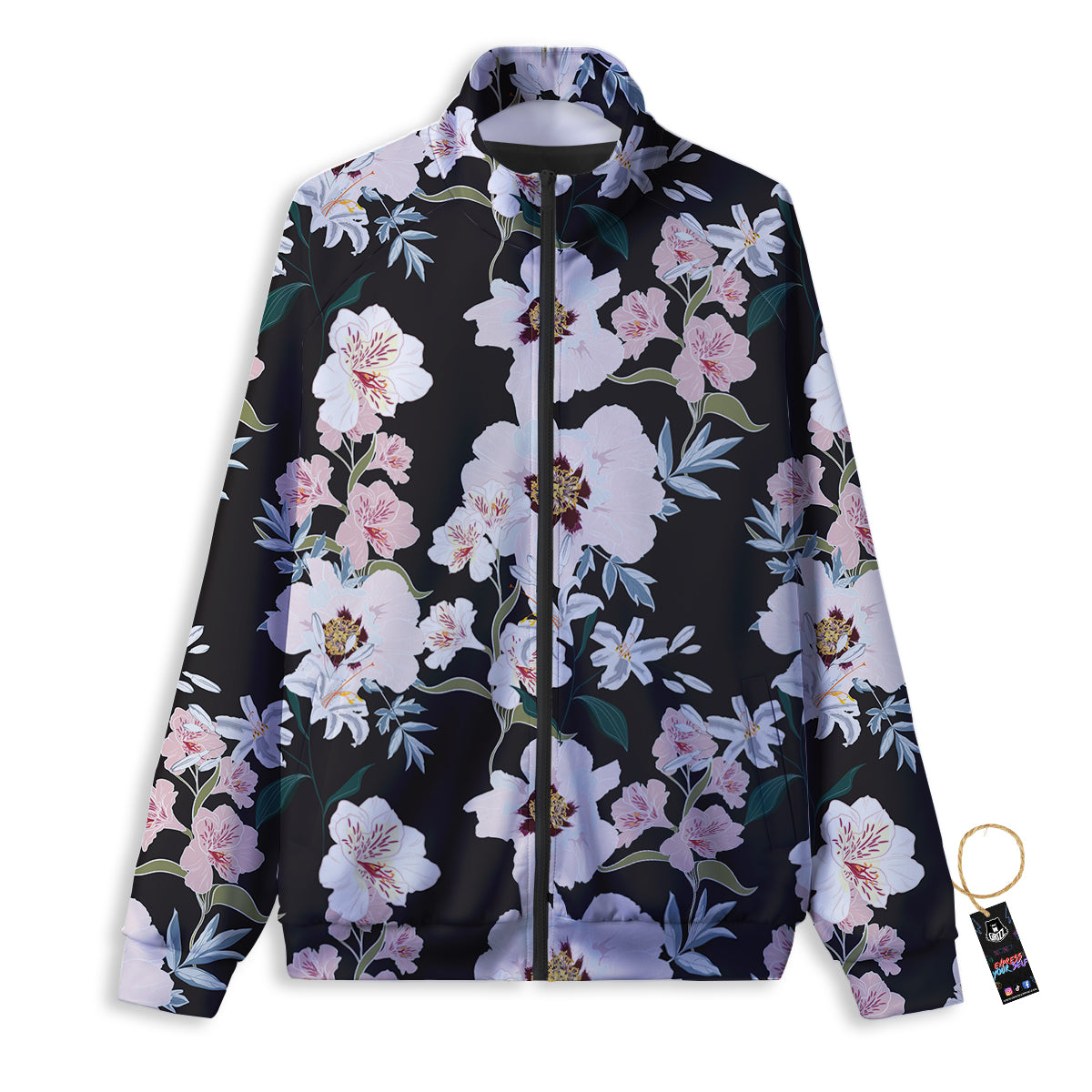 Alstroemeria Purple Pattern Track Jacket-grizzshop