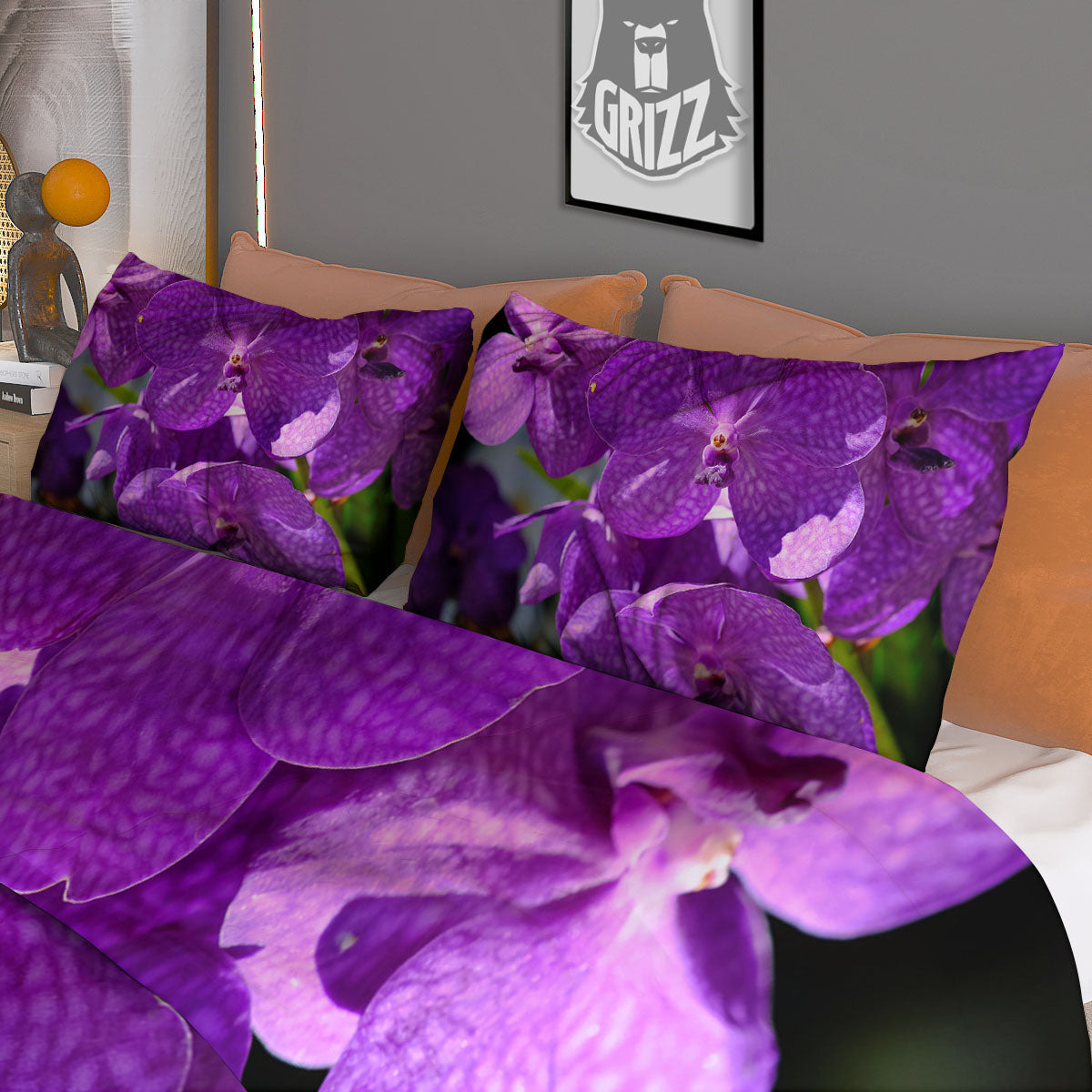 Alstroemeria Tropical Print Pattern Duvet Cover Bedding Set