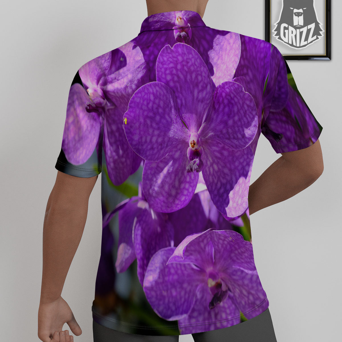 Alstroemeria Purple Print Untucked Shirts-grizzshop