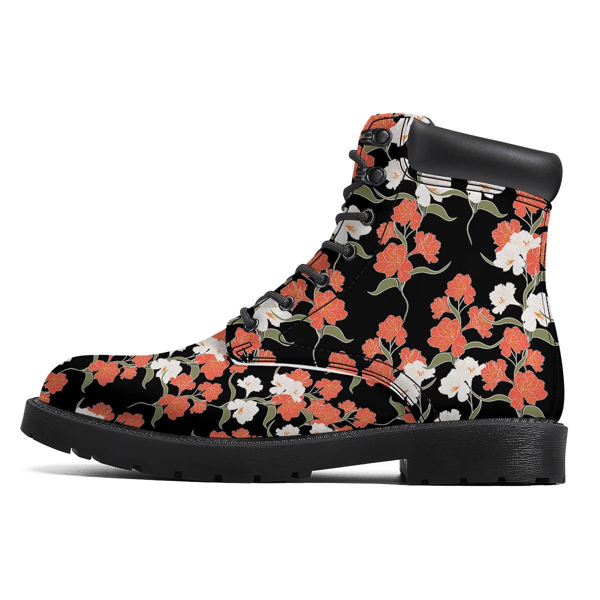 Alstroemeria Red Print Pattern Boots-grizzshop