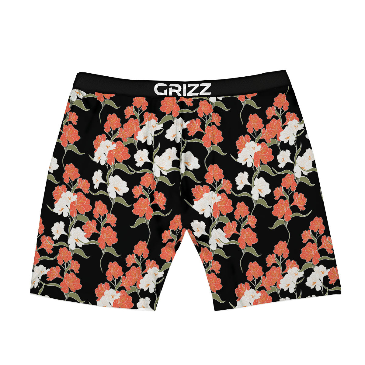 Alstroemeria Red Print Pattern Boxer Briefs-grizzshop