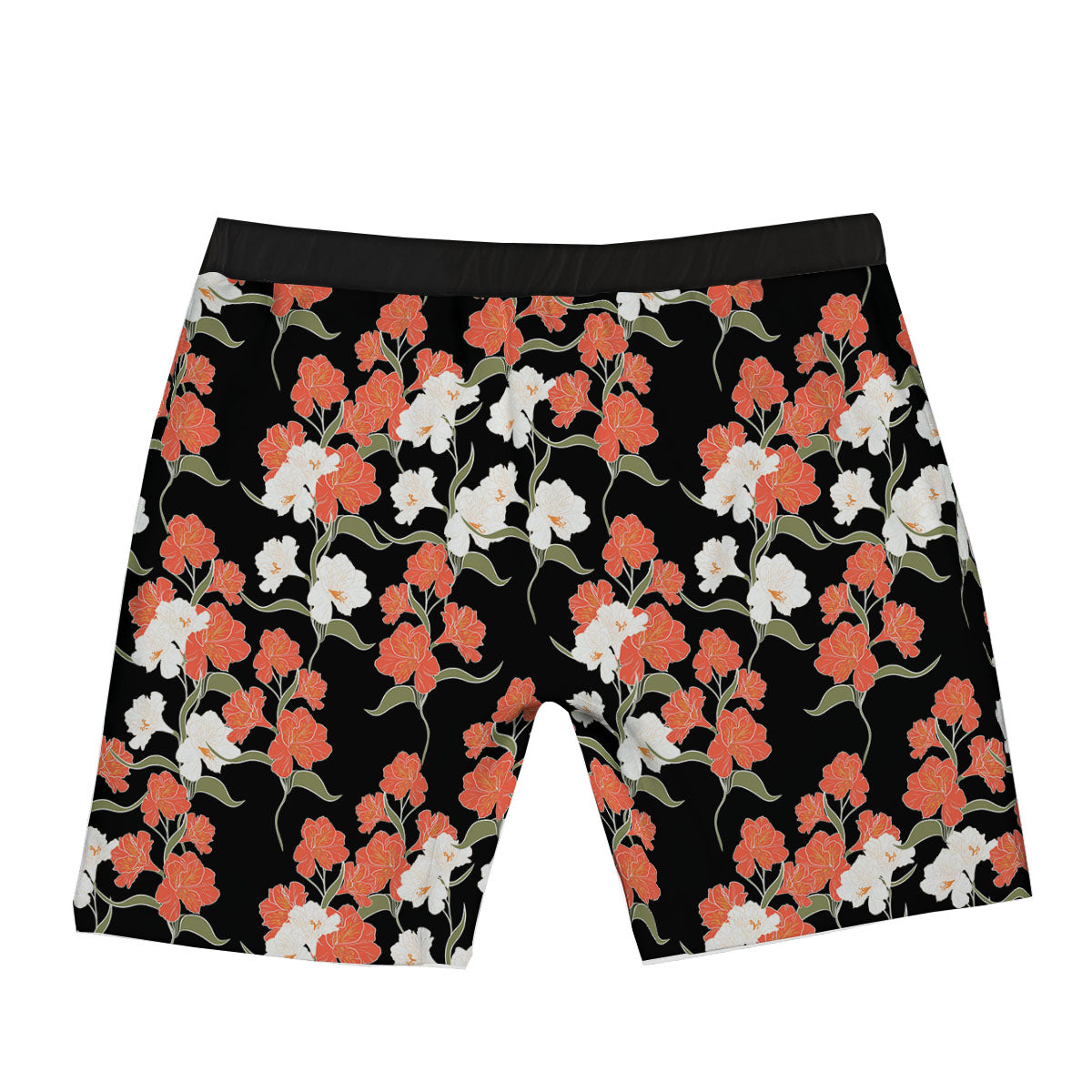 Alstroemeria Red Print Pattern Boxer Briefs-grizzshop