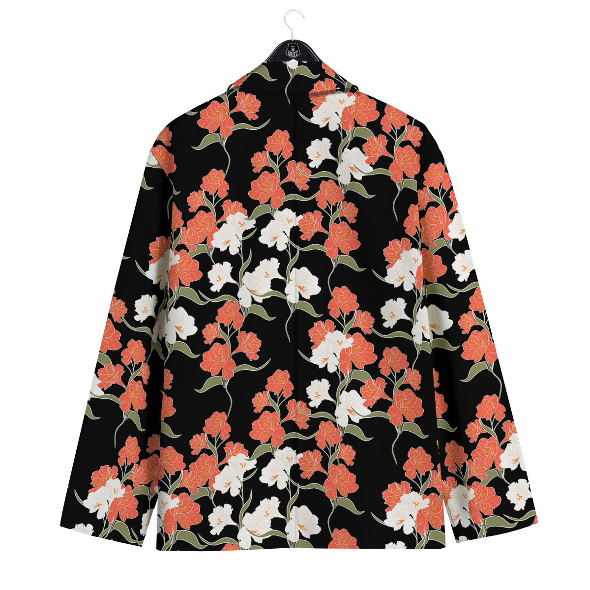 Alstroemeria Red Print Pattern Men's Sport Coat-grizzshop