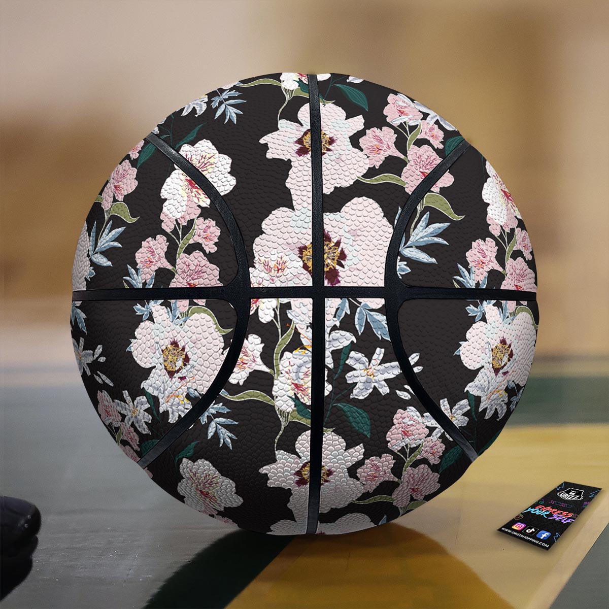 Alstroemeria Tropical Print Pattern Basketball