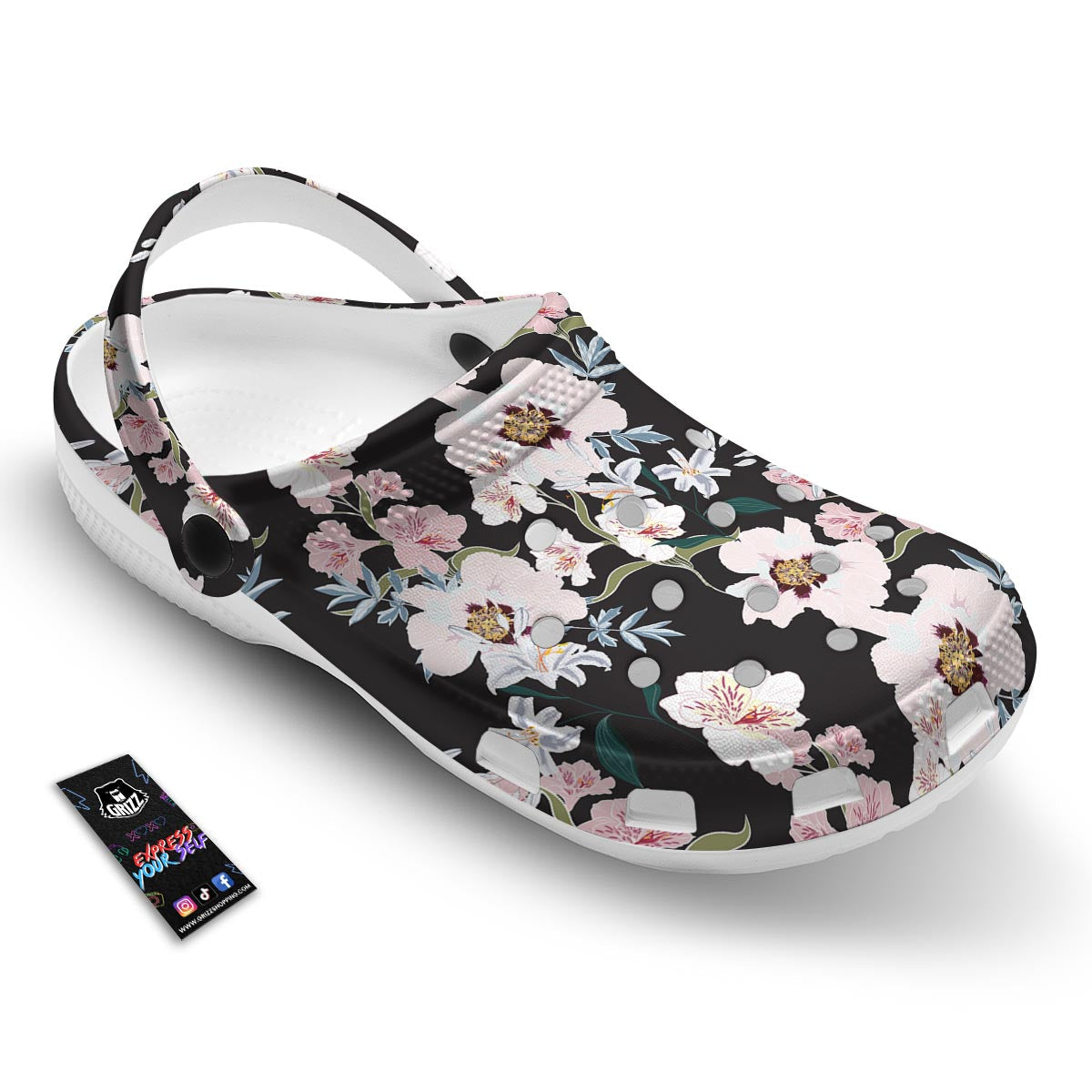 Alstroemeria Tropical Print Pattern Clog-grizzshop