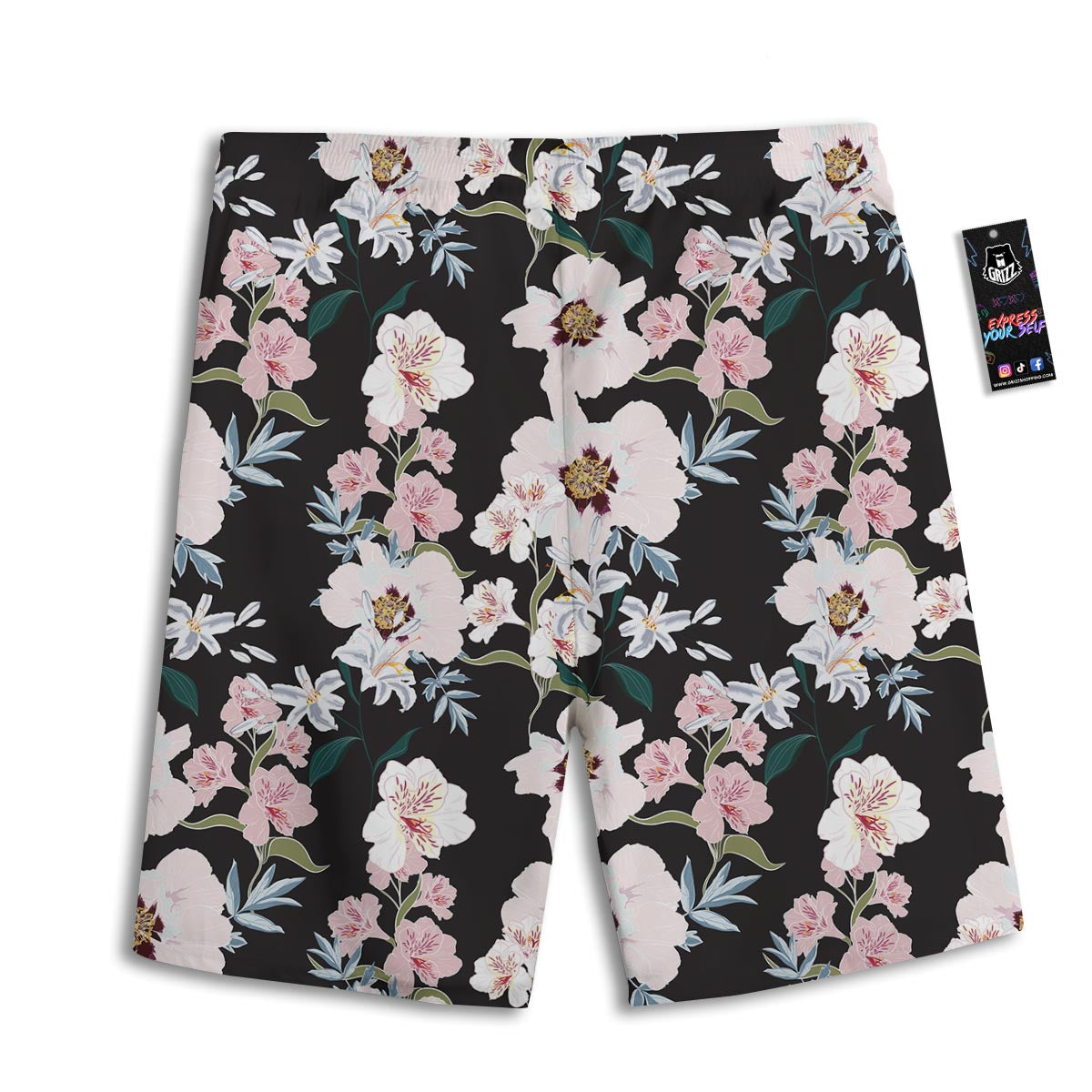 Alstroemeria Tropical Print Pattern Men's Athletic Shorts