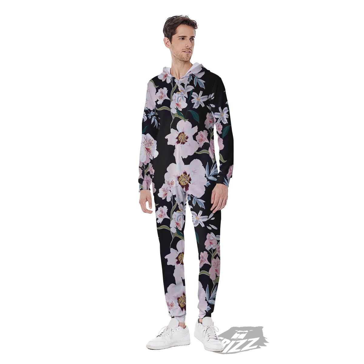 Alstroemeria Tropical Print Pattern Men's Jumpsuit-grizzshop