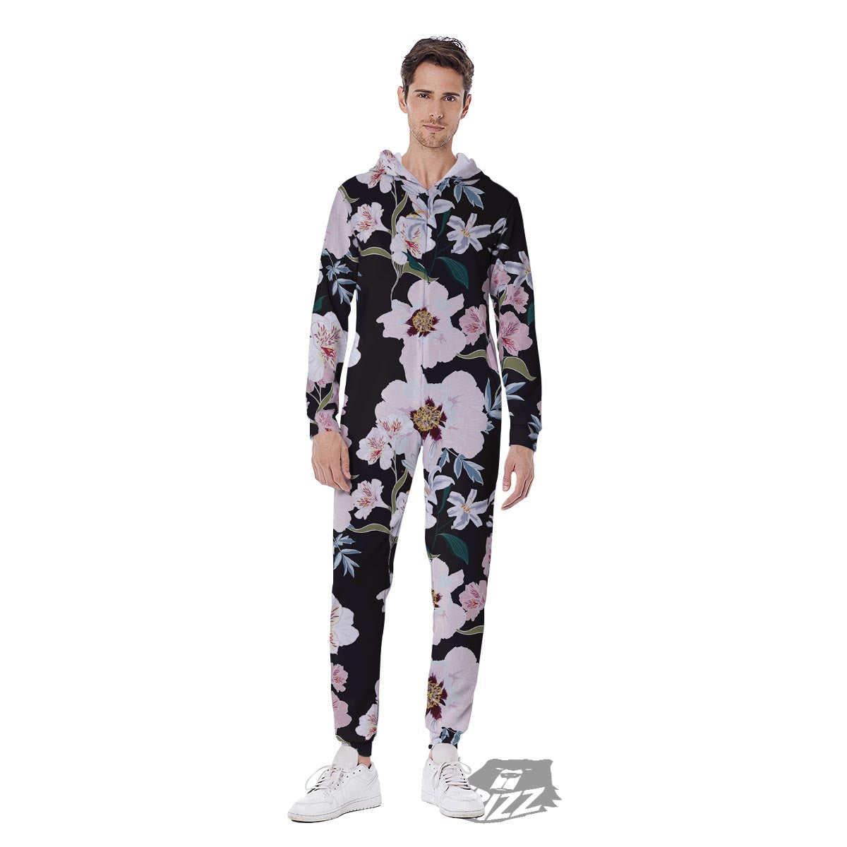 Alstroemeria Tropical Print Pattern Men's Jumpsuit-grizzshop