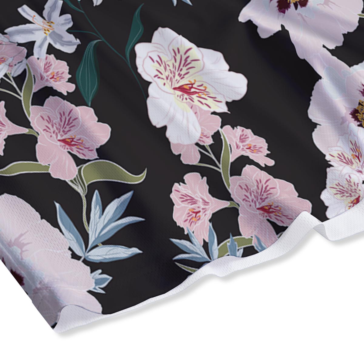 Alstroemeria Tropical Print Pattern Mesh Shorts