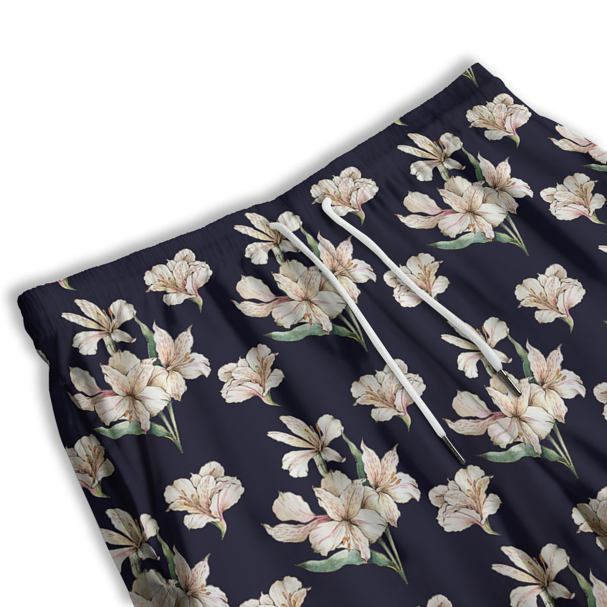 Alstroemeria Watercolor Print Pattern Men's Athletic Shorts