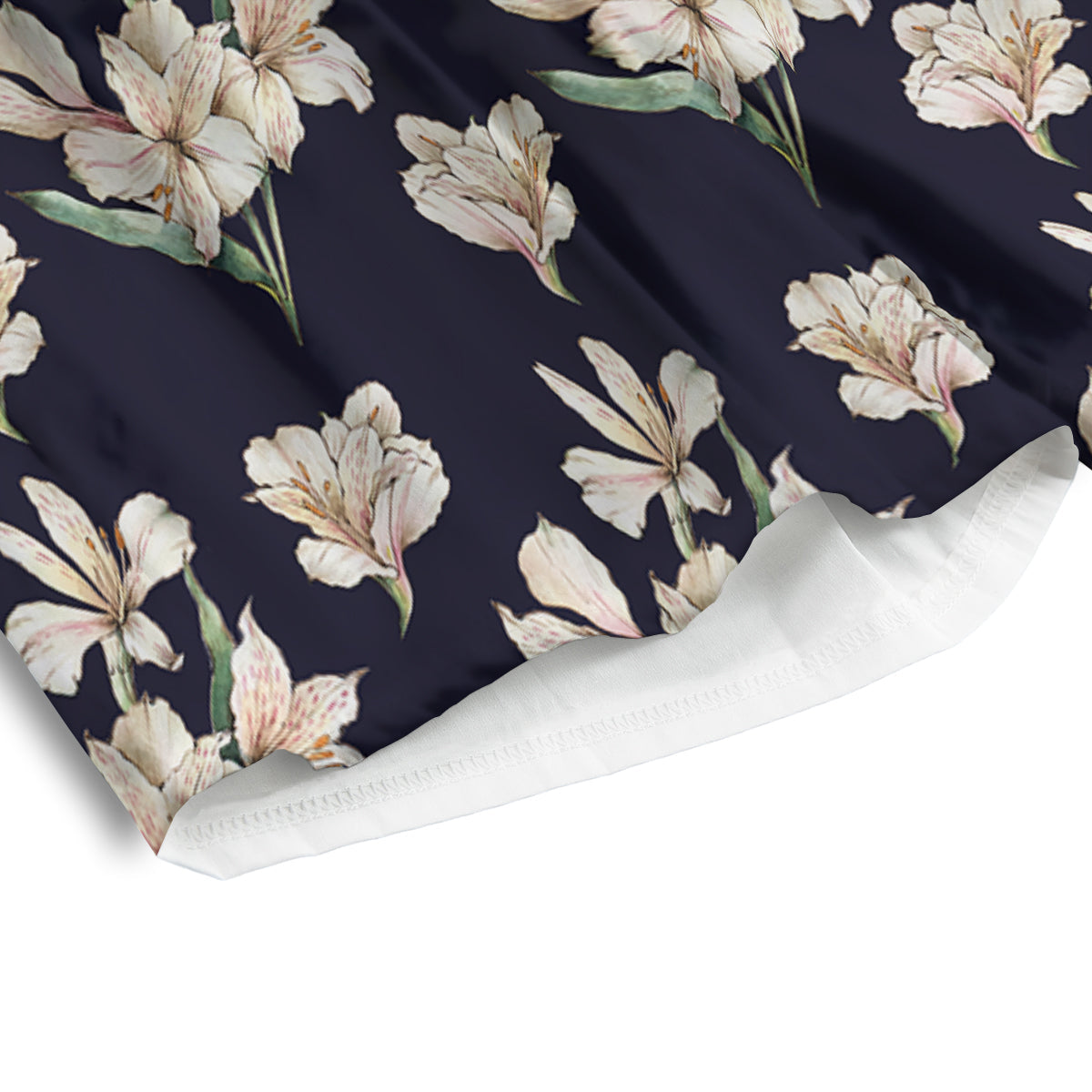 Alstroemeria Watercolor Print Pattern Men's Athletic Shorts