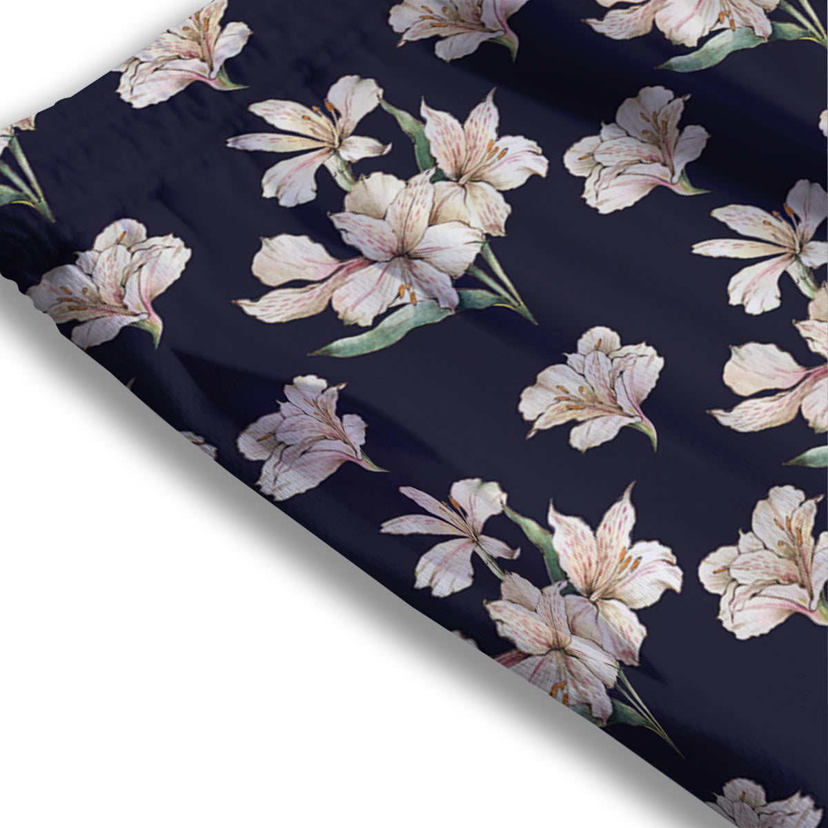 Alstroemeria Watercolor Print Pattern Mesh Shorts