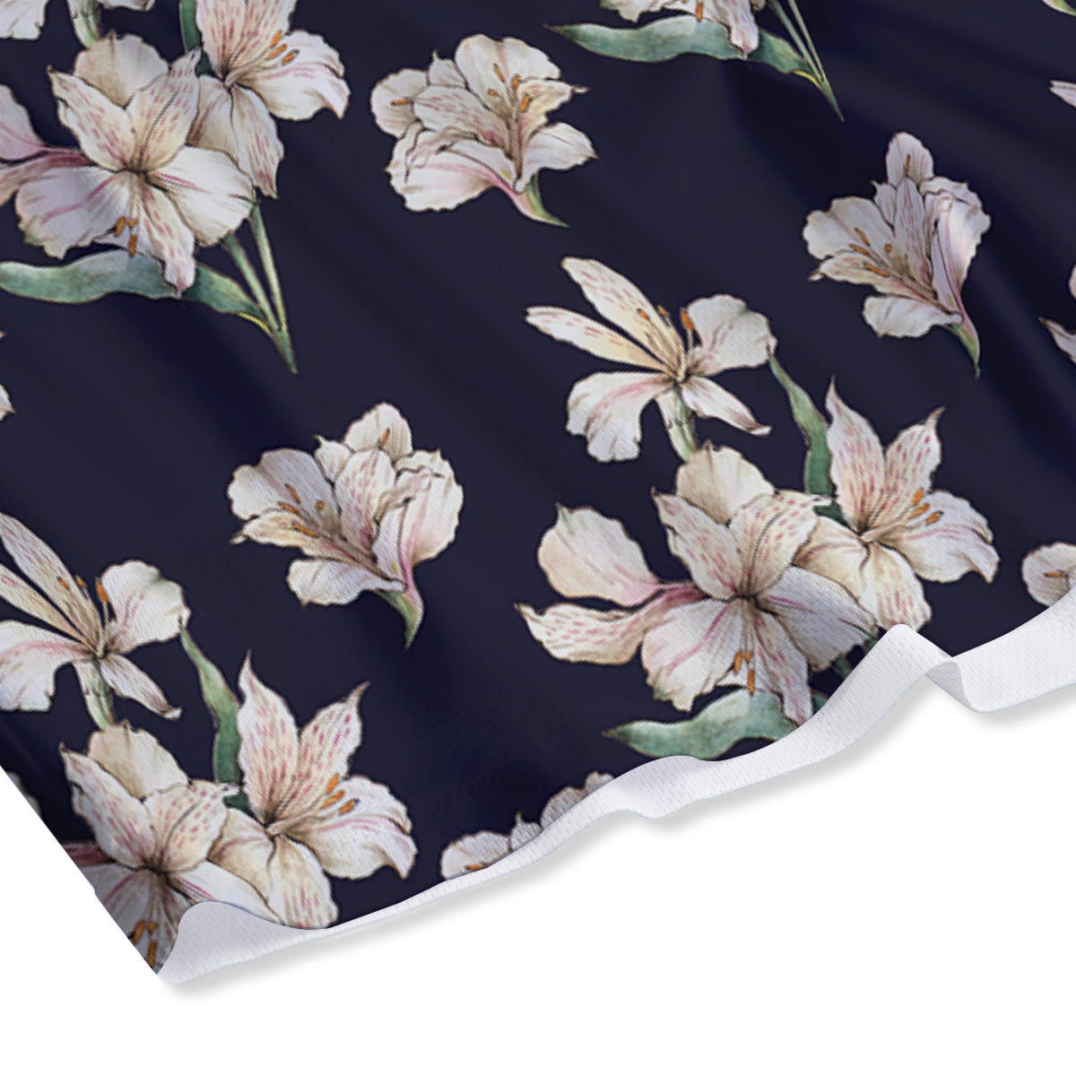 Alstroemeria Watercolor Print Pattern Mesh Shorts