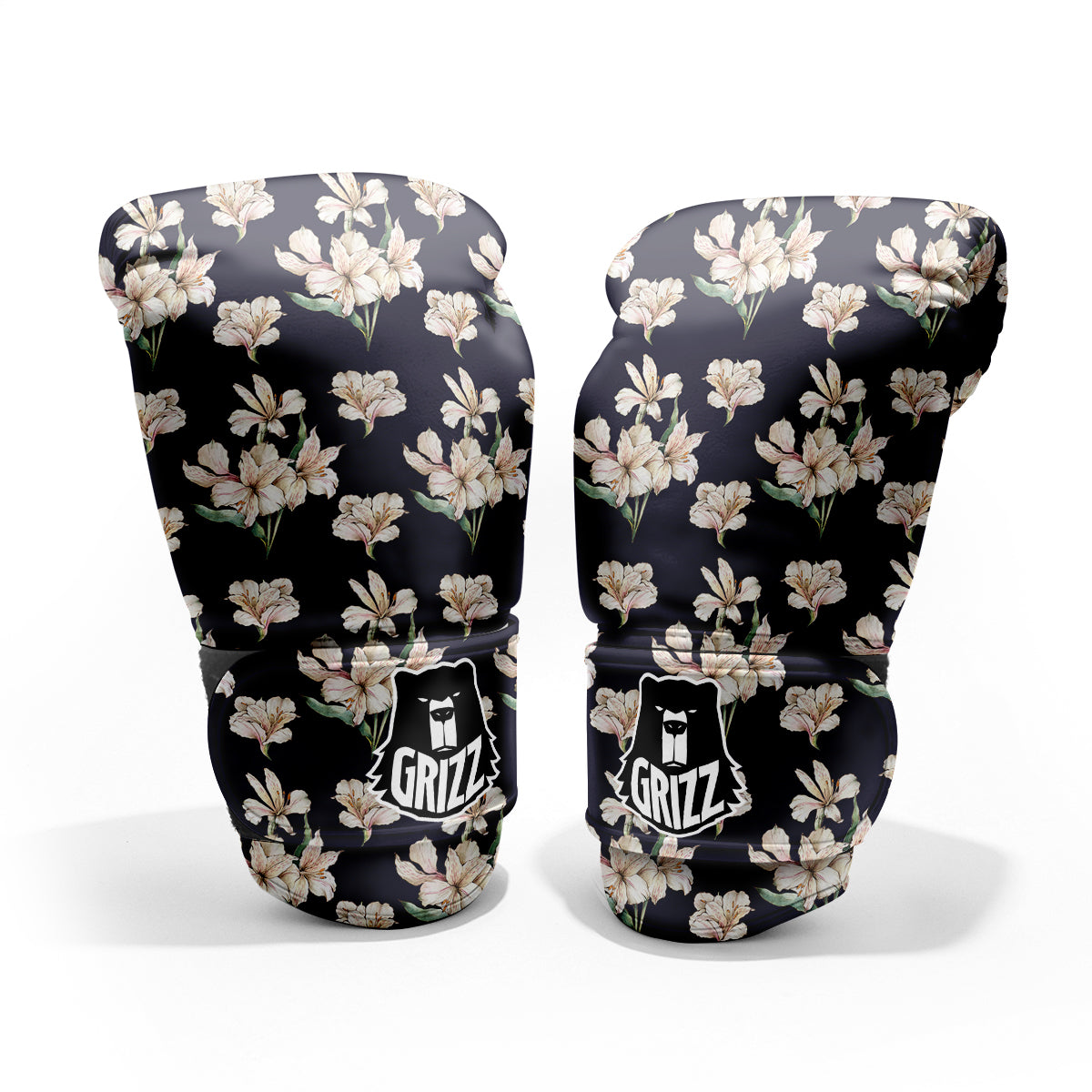 Alstroemeria Watercolor Print Pattern Pro Boxing Glove