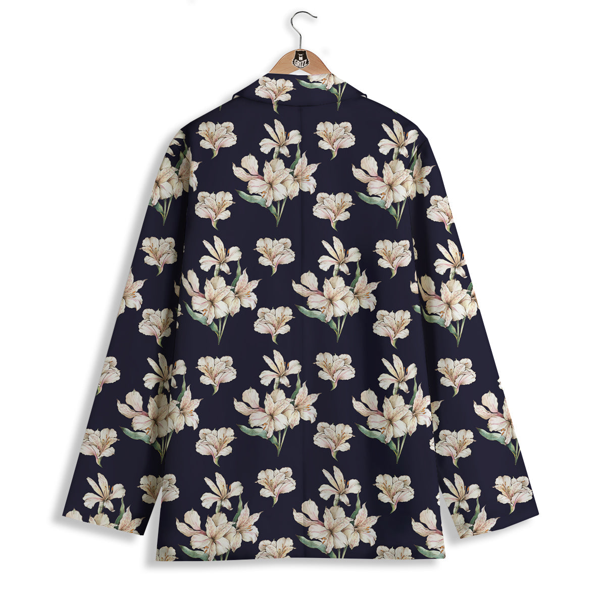 Alstroemeria Watercolor Print Pattern Women's Blazer-grizzshop
