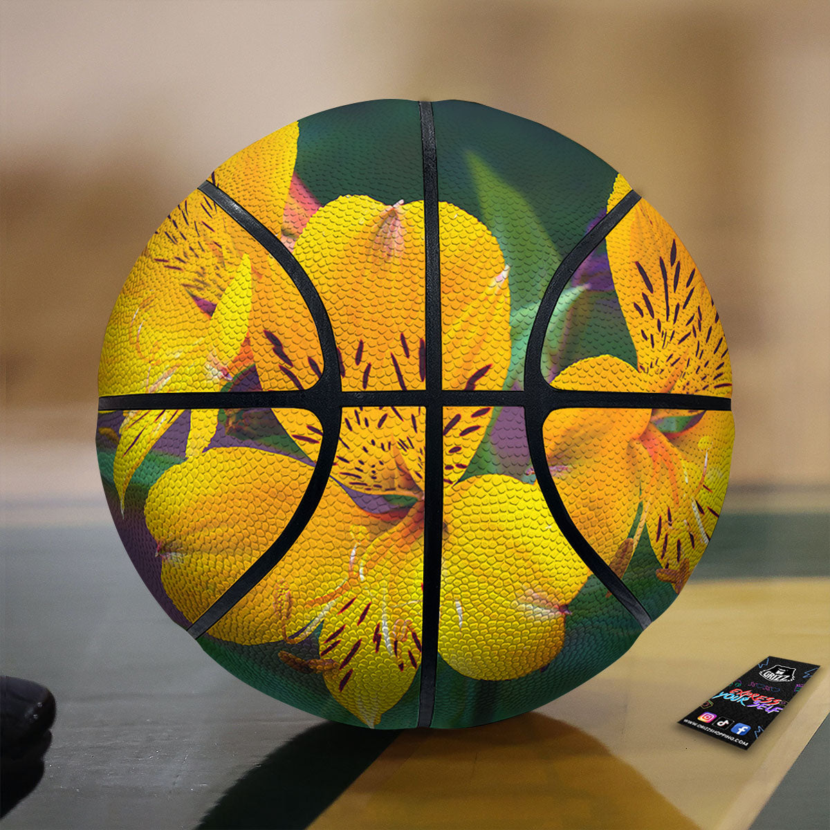 Alstroemeria Yellow Print Basketball