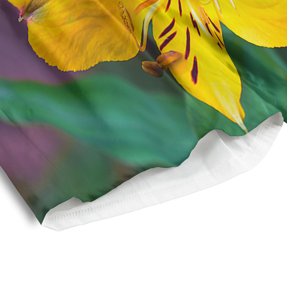 Alstroemeria Yellow Print Men's Athletic Shorts