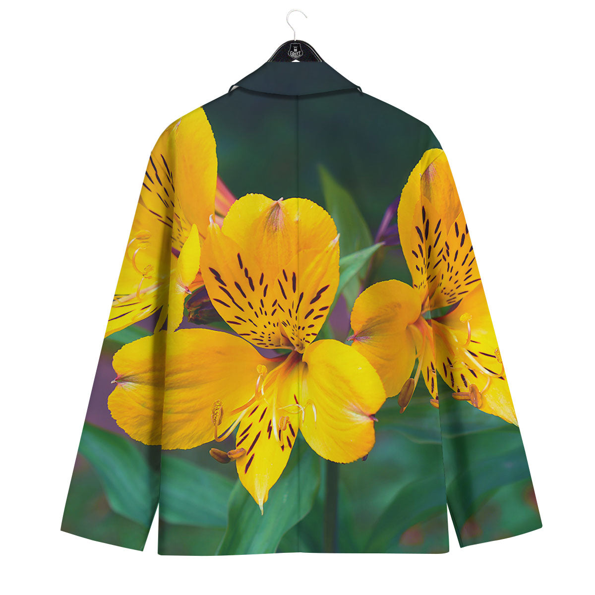 Alstroemeria Yellow Print Men's Sport Coat-grizzshop