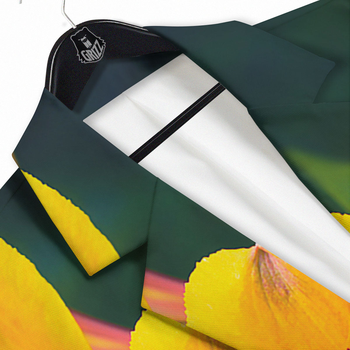 Alstroemeria Yellow Print Men's Sport Coat-grizzshop