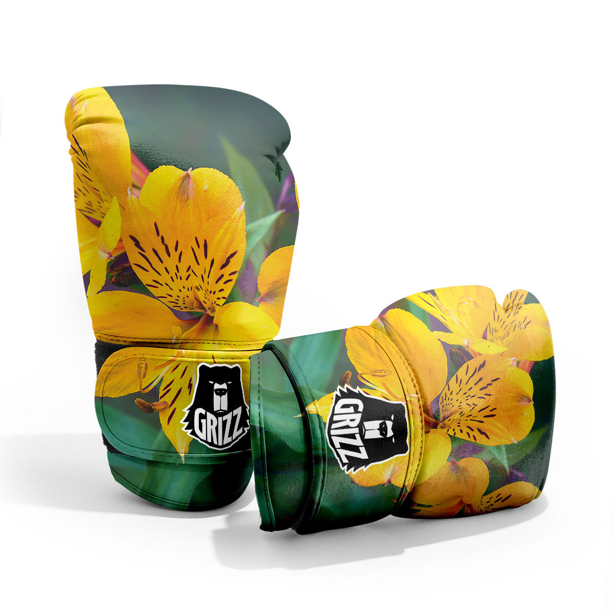 Alstroemeria Yellow Print Pro Boxing Glove