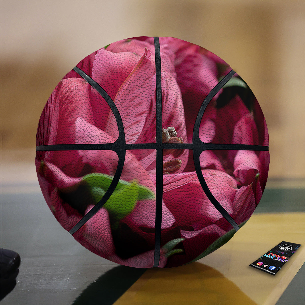 Alstroemeria Burgundy Print Basketball