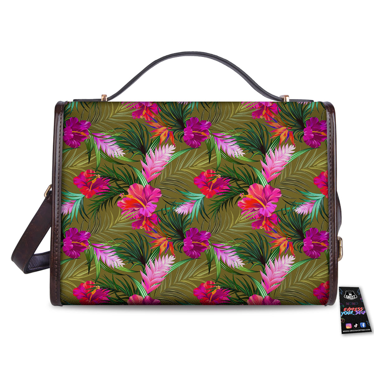 Alstroemeria Purple Pattern Women's Satchel Bag