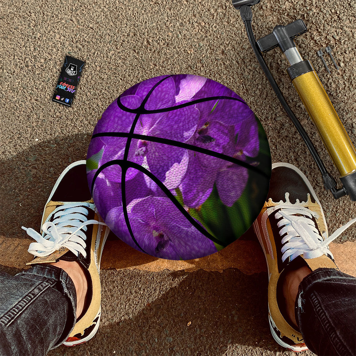 Alstroemeria Tropical Print Pattern Basketball