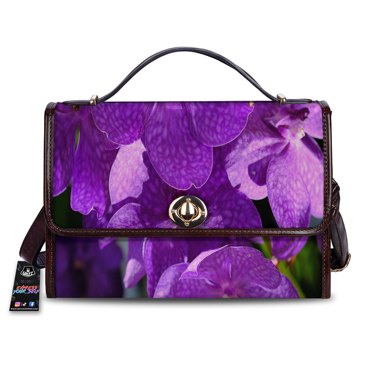 Alstroemeria Purple Print Women's Satchel Bag