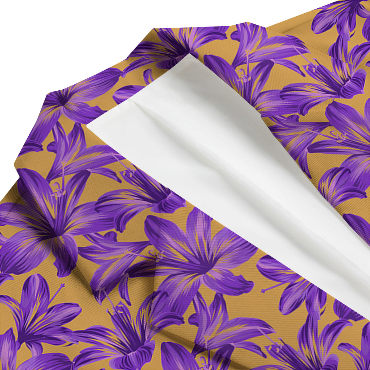 Amaryllis Japanese Purple Print Pattern Men's Blazer-grizzshop