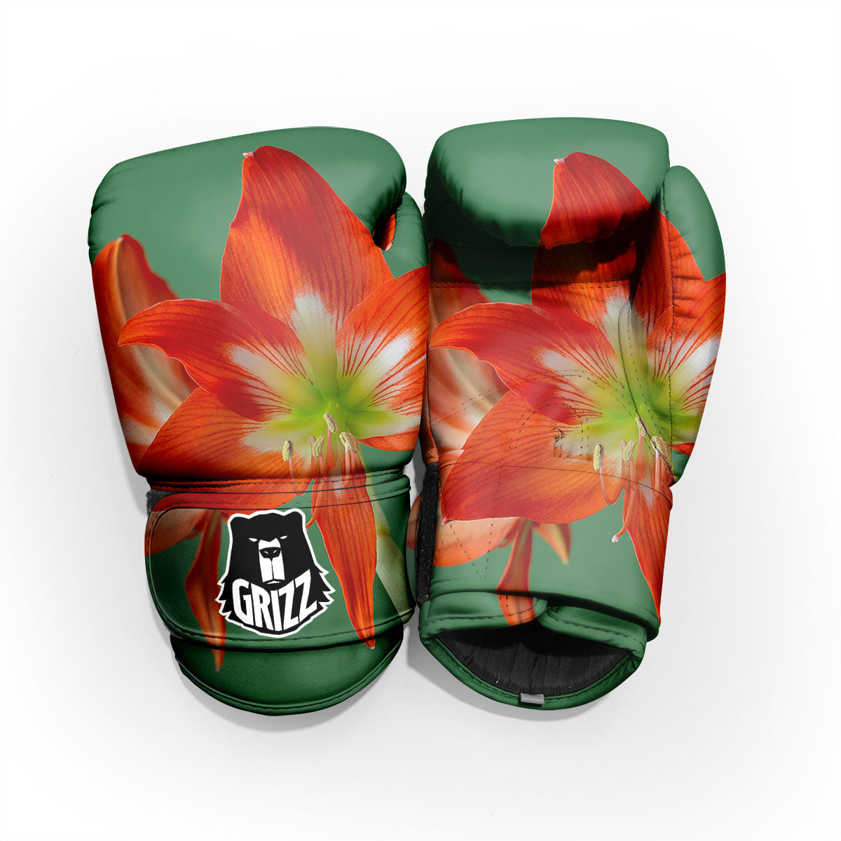 Amaryllis Orange Print Pro Boxing Glove