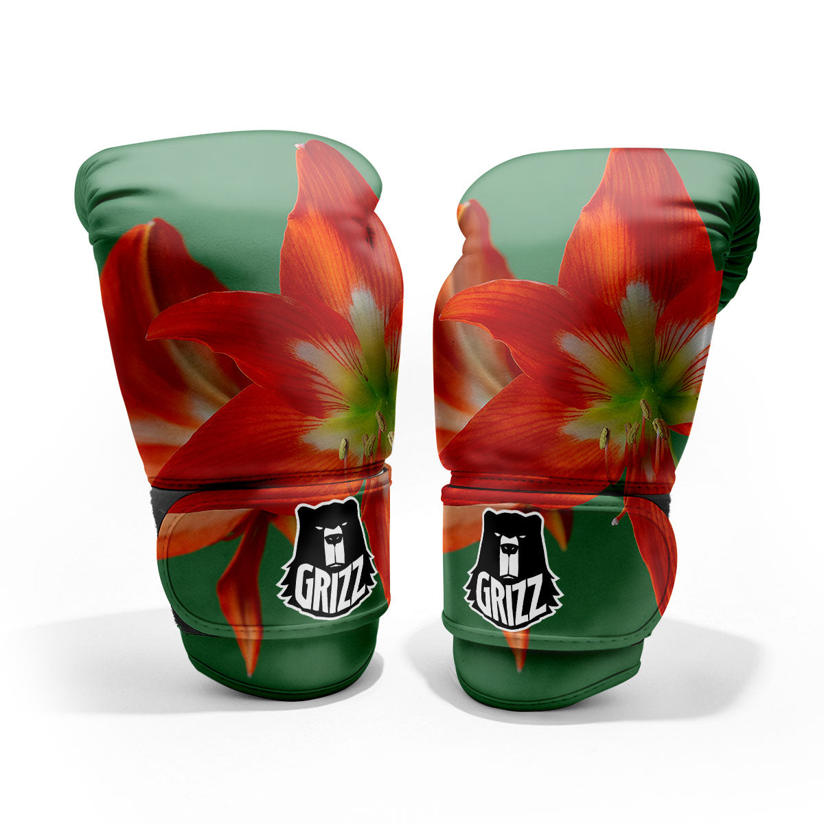 Amaryllis Orange Print Pro Boxing Glove