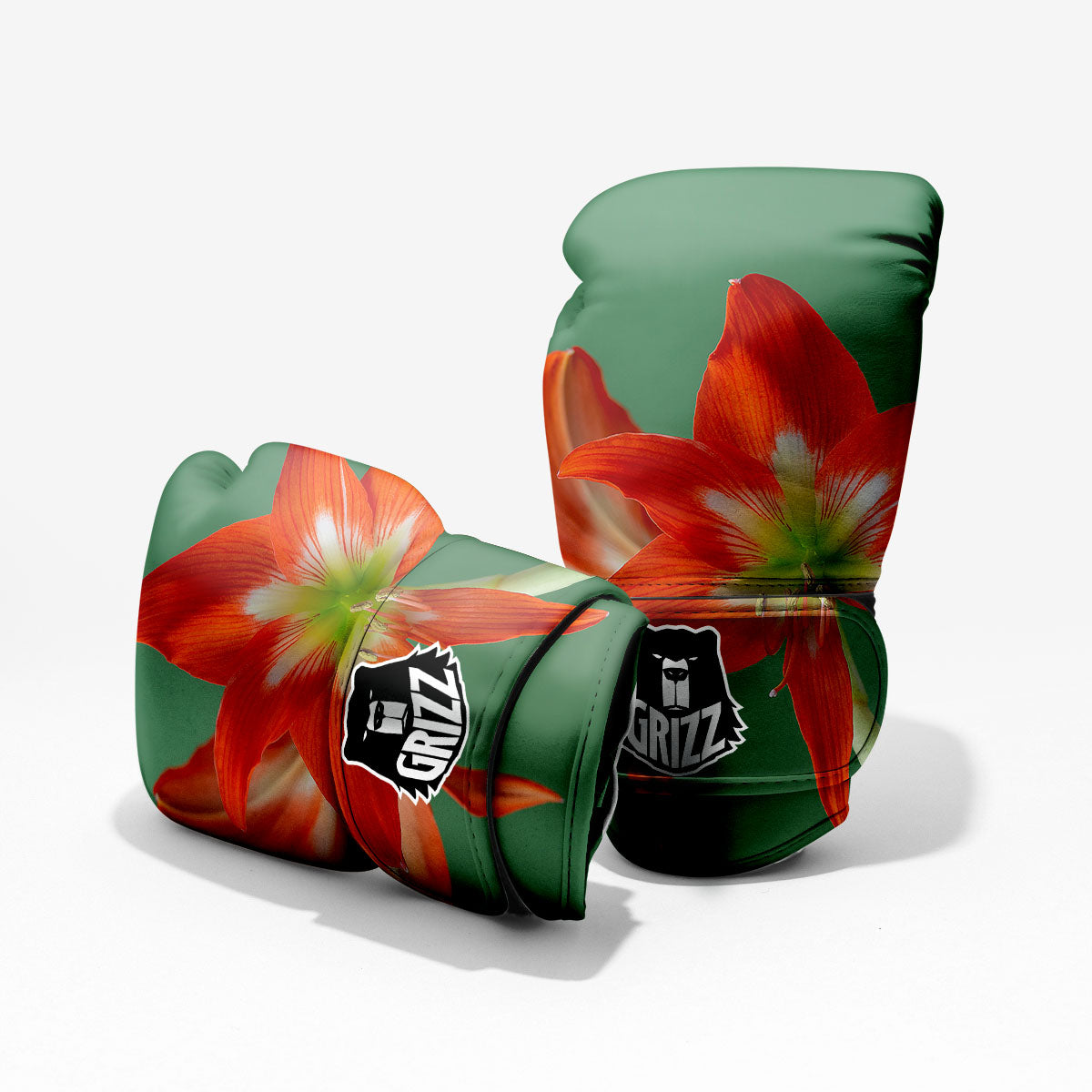 Amaryllis Orange Print Pro Boxing Glove