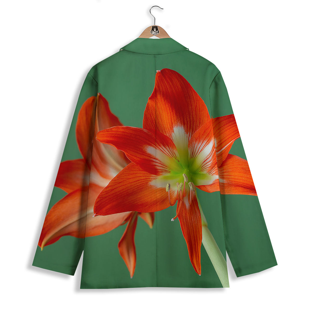 Amaryllis Orange Print Women's Blazer-grizzshop