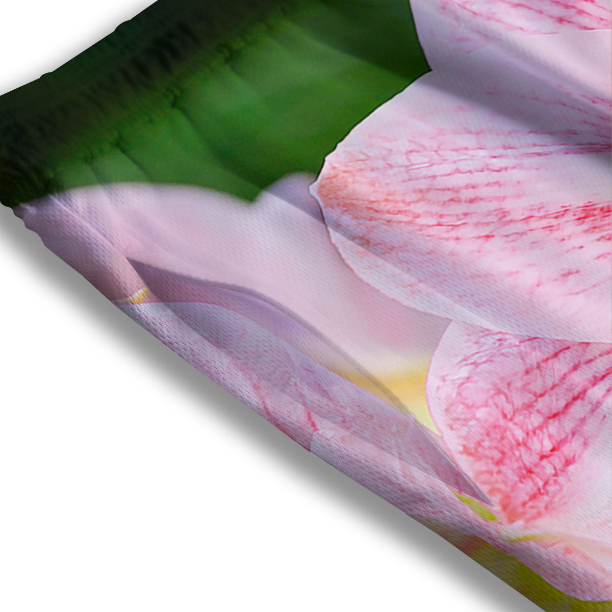 Amaryllis Pink And White Print Mesh Shorts