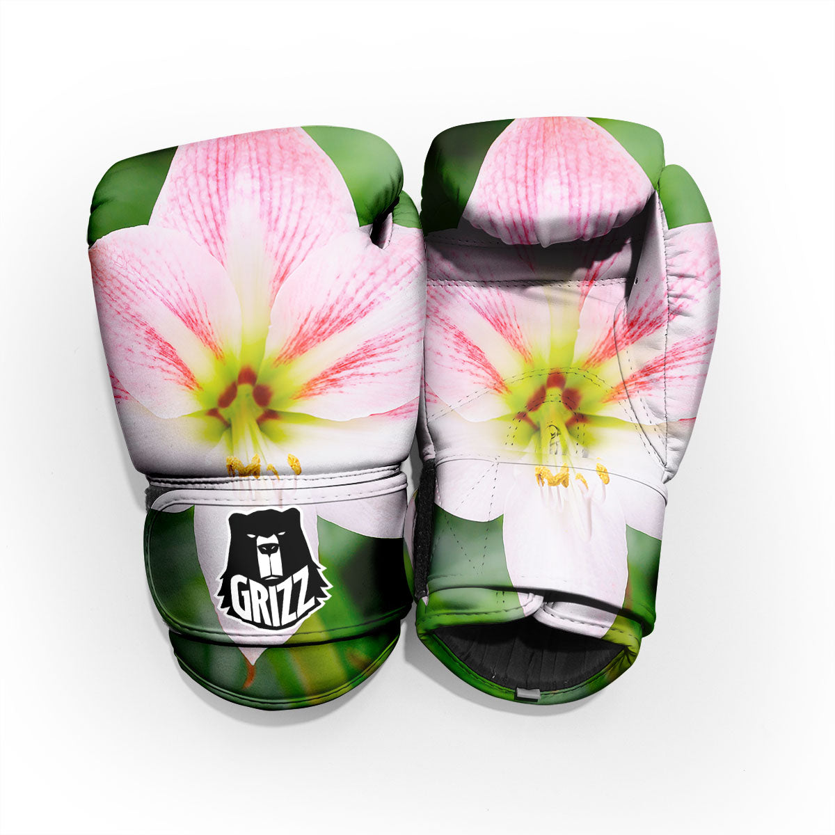 Amaryllis Pink And White Print Pro Boxing Glove