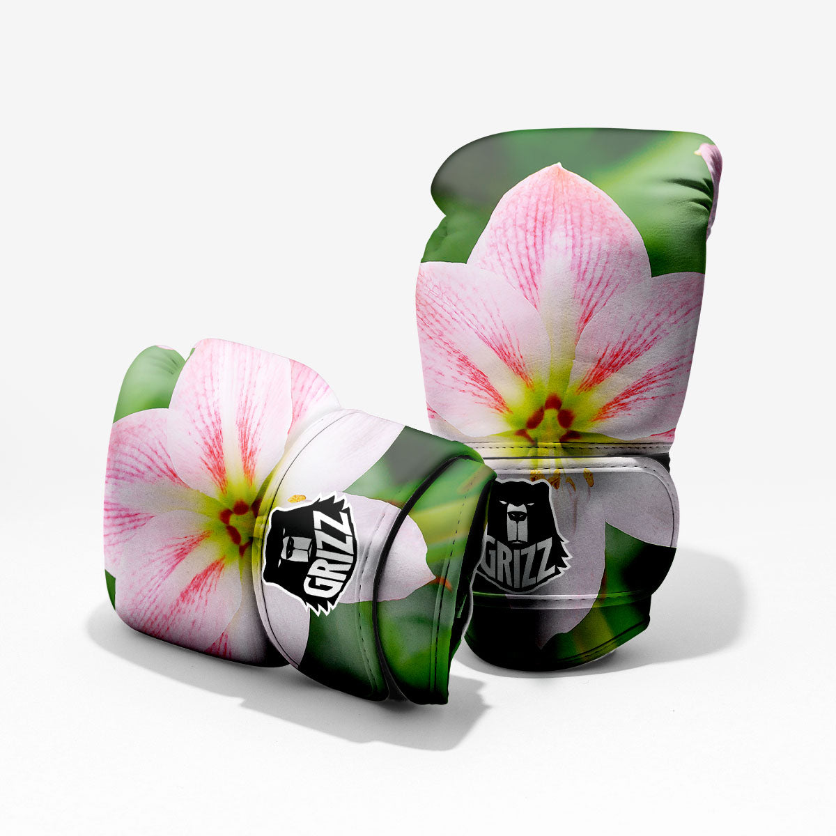 Amaryllis Pink And White Print Pro Boxing Glove