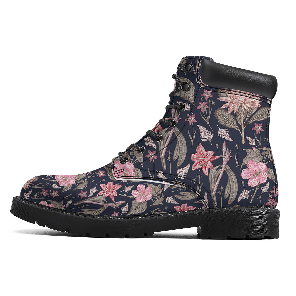 Amaryllis Pink Print Pattern Boots-grizzshop