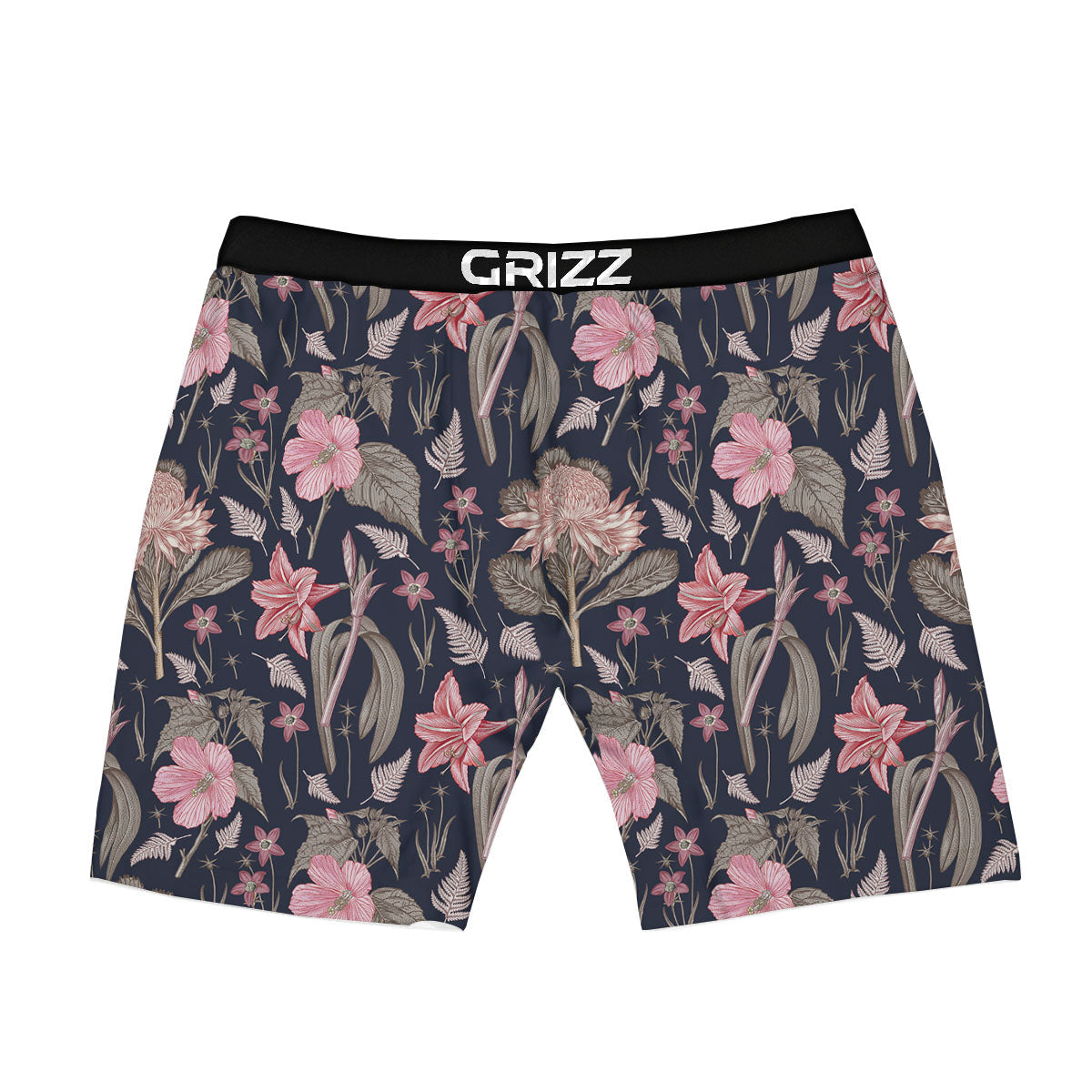 Amaryllis Pink Print Pattern Boxer Briefs-grizzshop