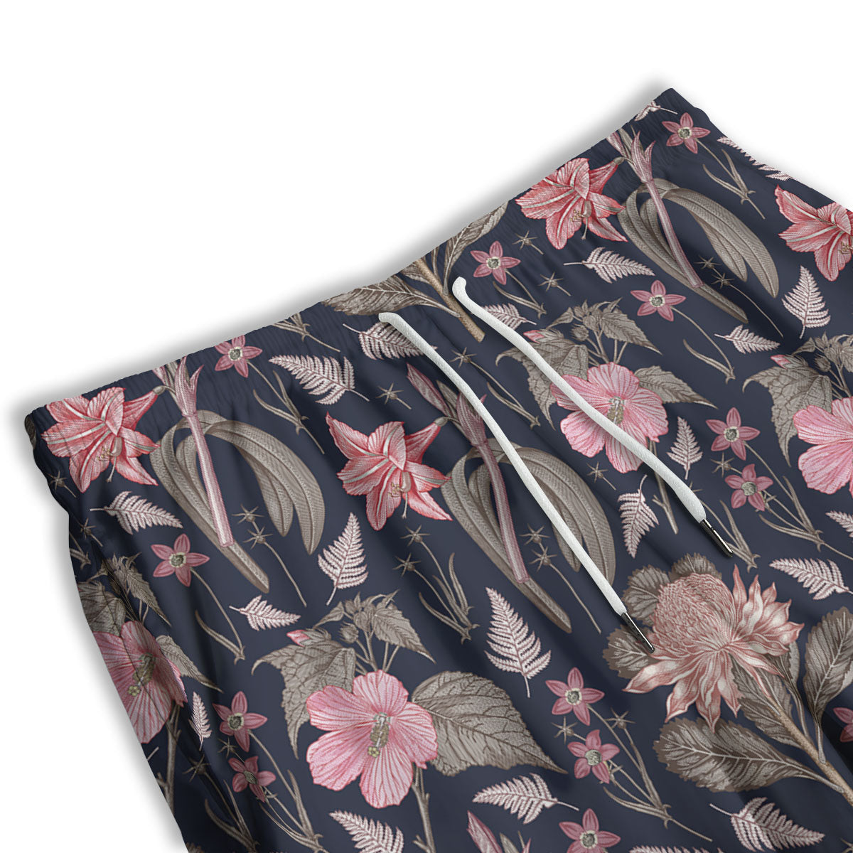 Amaryllis Pink Print Pattern Men's Athletic Shorts