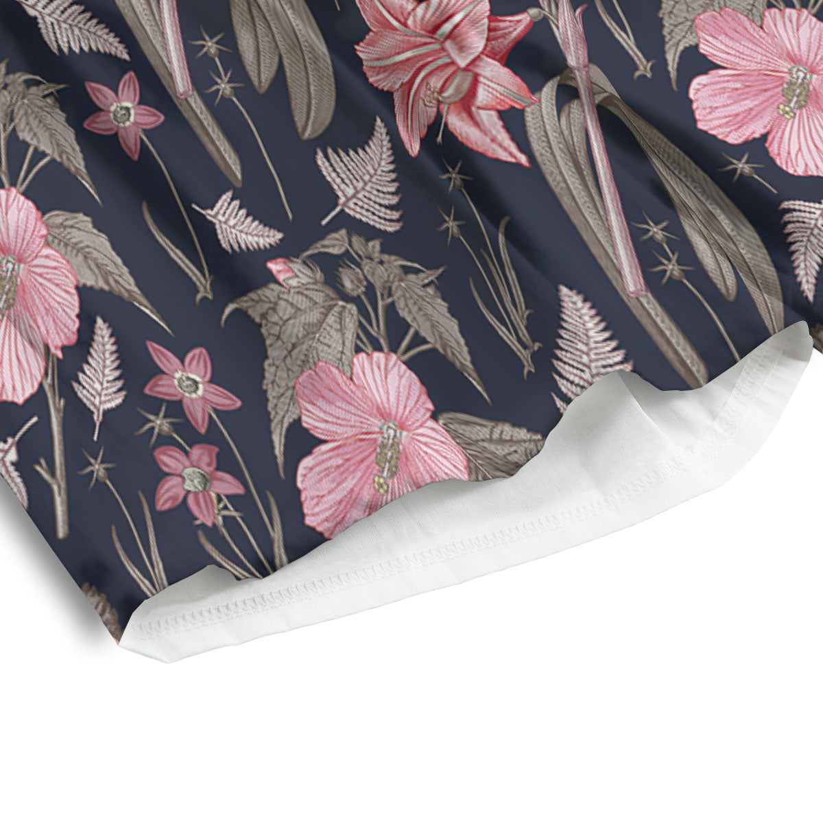 Amaryllis Pink Print Pattern Men's Athletic Shorts