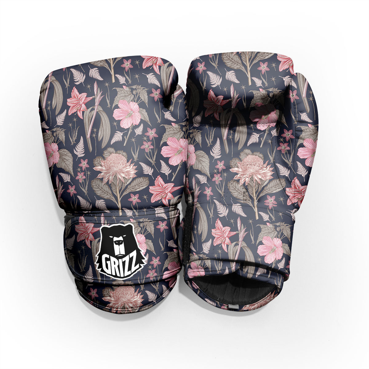 Amaryllis Pink Print Pattern Pro Boxing Glove