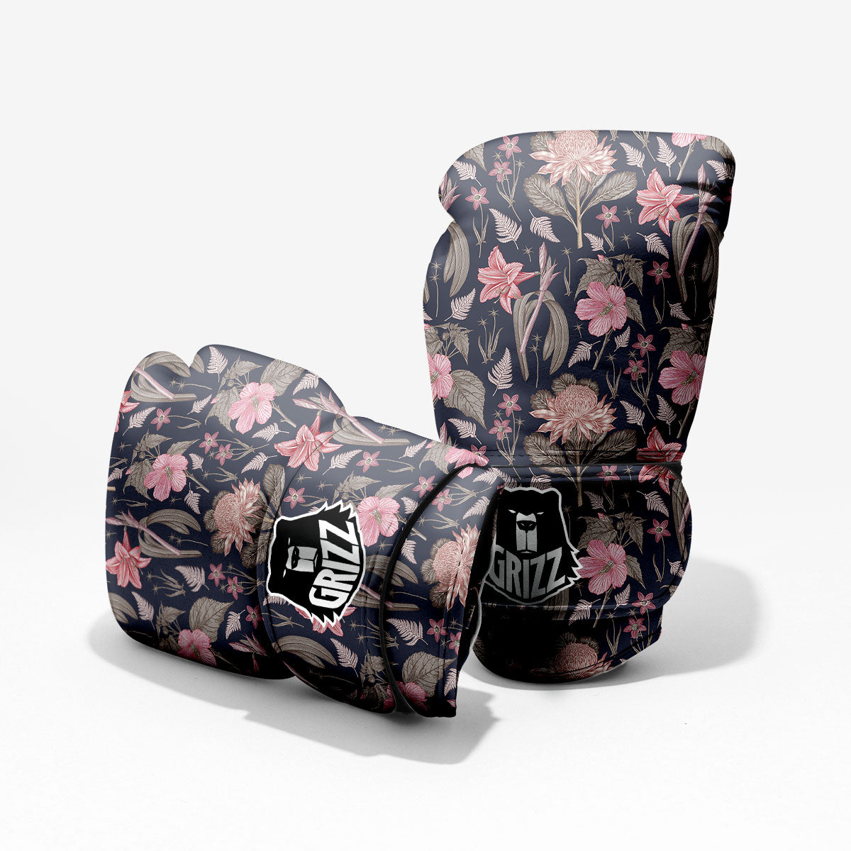 Amaryllis Pink Print Pattern Pro Boxing Glove