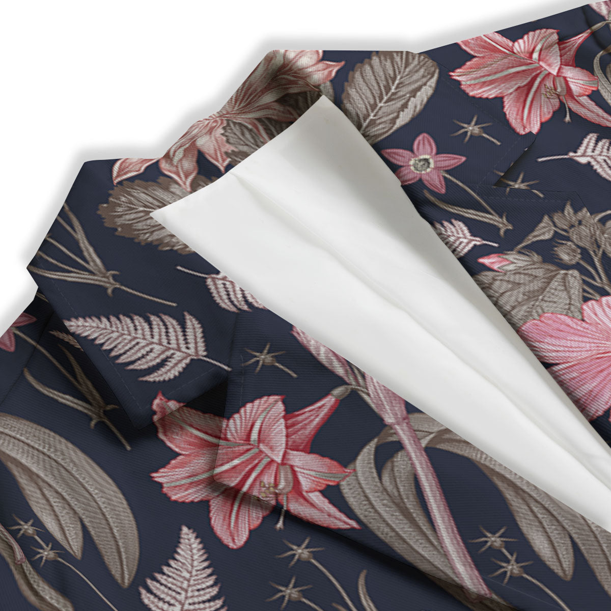 Amaryllis Pink Print Pattern Women's Blazer-grizzshop