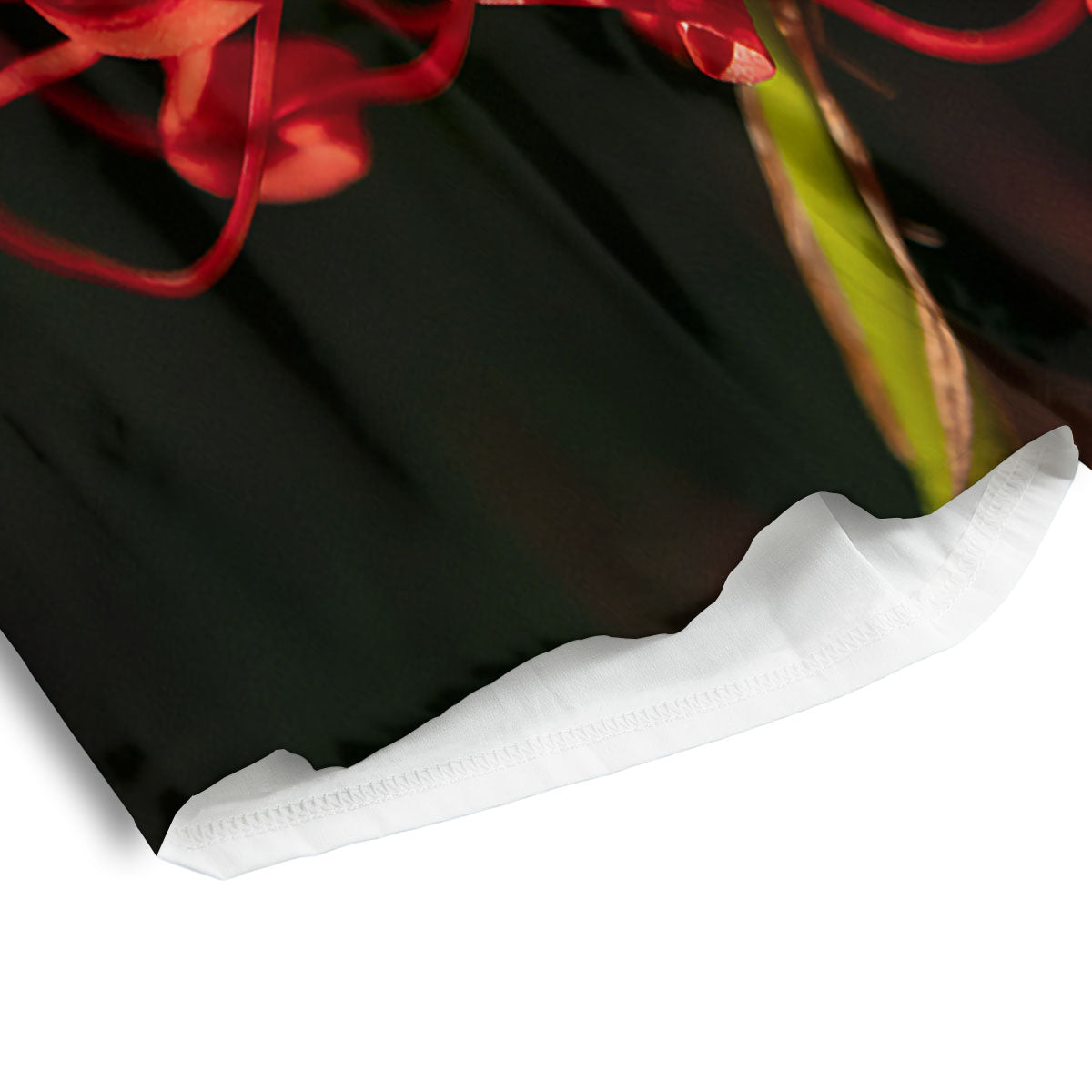 Amaryllis Red Japanese Print Men's Athletic Shorts