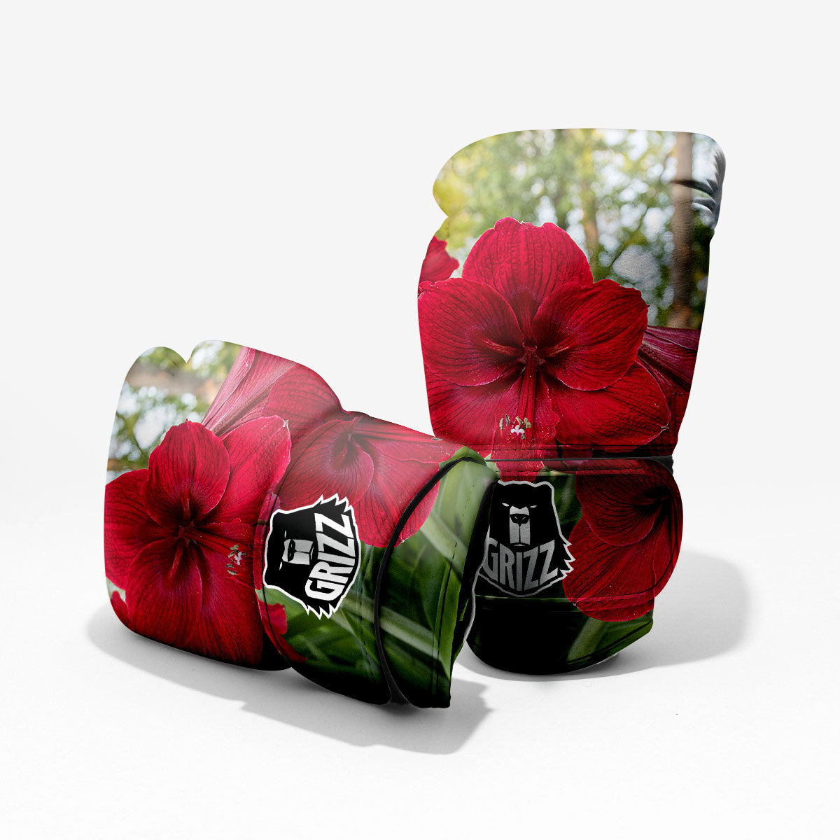 Amaryllis Red Print Pro Boxing Glove