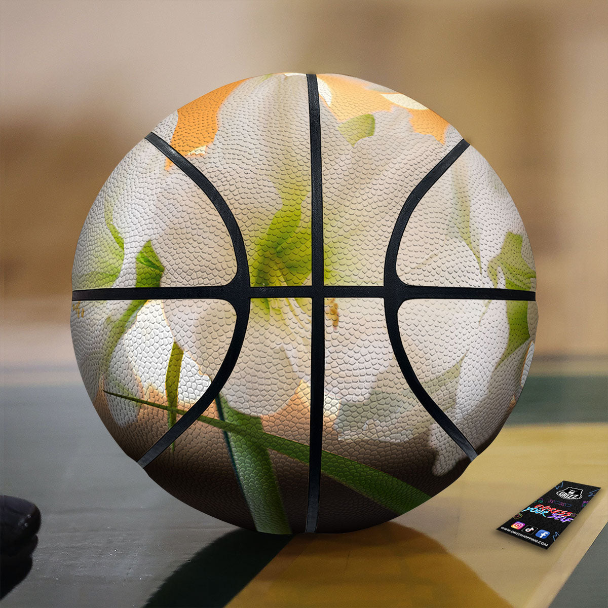 Amaryllis White Print Basketball