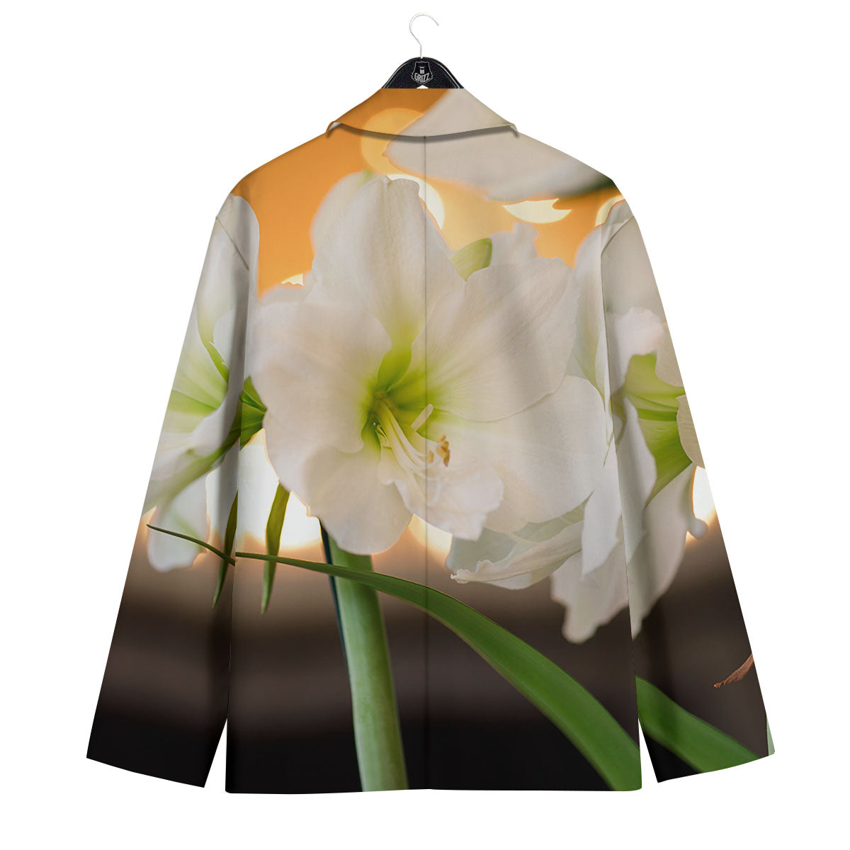 Amaryllis White Print Men's Sport Coat-grizzshop