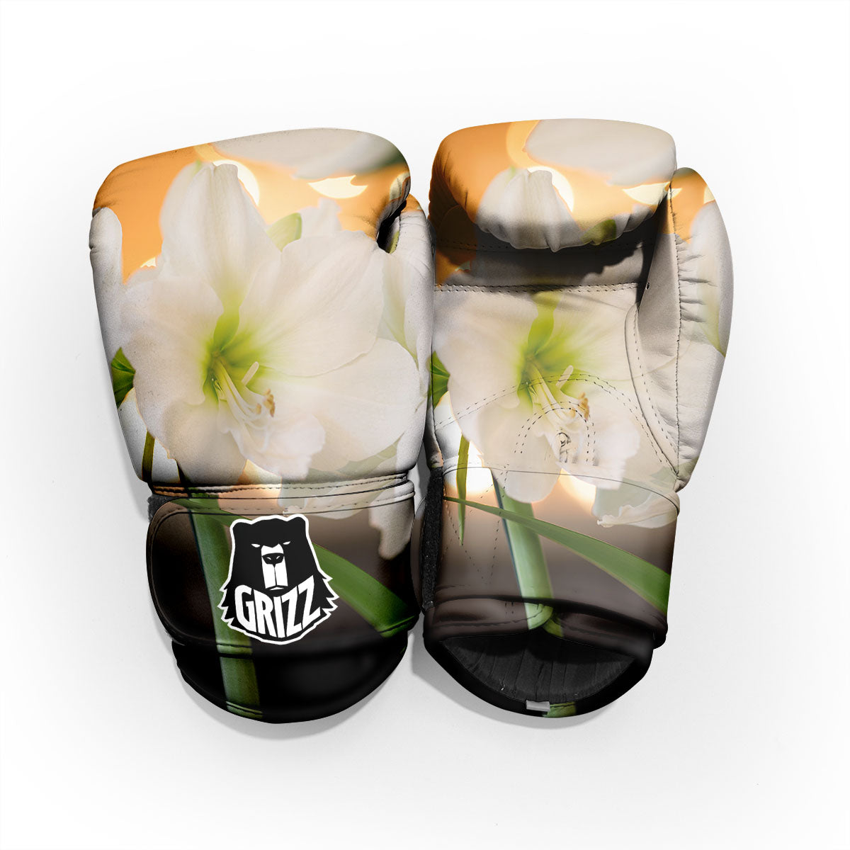 Amaryllis White Print Pro Boxing Glove