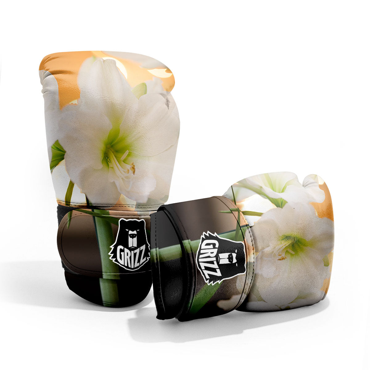 Amaryllis White Print Pro Boxing Glove
